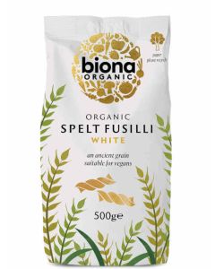 BIONA SPELT WHITE FUSILLI ORGANIC 500G X 1