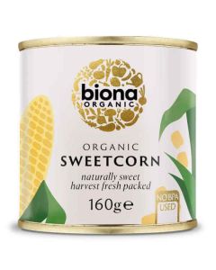 BIONA SWEETCORN ORGANIC -  NO ADDED SUGAR 1 X 160G