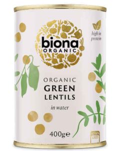 BIONA ORG GREEN LENTILS 400G X 6