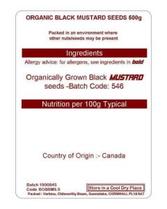 MUSTARD BLACK SEED 500G(ORGANIC)