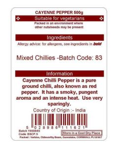 PEPPER CAYENNE 500G