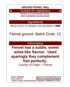 FENNEL GROUND 500G