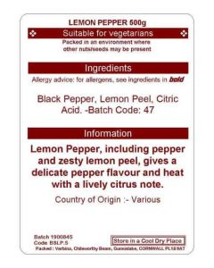 LEMON PEPPER 500G