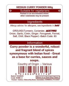 CURRY MEDIUM 500G