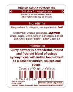 CURRY MEDIUM POWDER KG