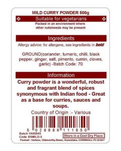 CURRY MILD POWDER 500G