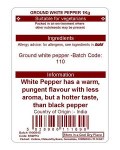 PEPPER WHITE GROUND KG