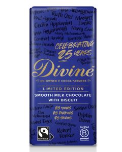 DIVINE 38% MILK CHOCOLATE WITH BISCUIT15X90G