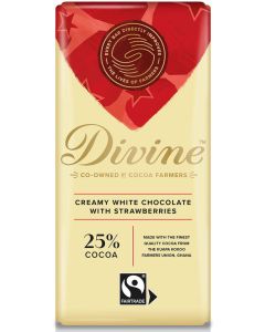 DIVINE WHITE CHOCOLATE WITH STRAWBERRIES 15X90G