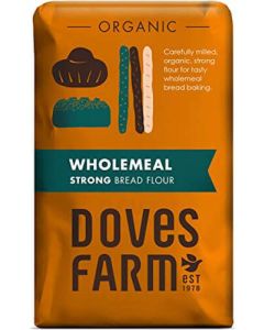 DOVES 100% STRONG ORG WHOLEMEAL FLOUR 5X1.5KG