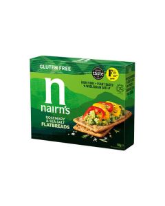 NAIRNS GLUTEN FREE ROSEMARYT & SALT FLATBREADS 6 X 150G