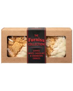 FURNISS NEW WHITE CHOCOLATE DIPPED CRANBERRY COOKIES 1 X 300g