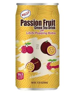 RICO PASSION FRUIT GREEN TEA W/ LITCHI 6 X 340ML