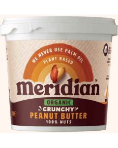 MERIDIAN ORGANIC CRUNCHY PEANUT BUTTER NAS (TUB) 1KG X 1