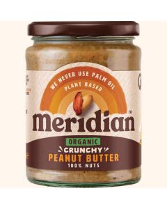 MERIDIAN ORGANIC CRUNCHY PEANUT BUTTER NAS 470G X 1