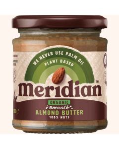 MERIDIAN ORGANIC SMOOTH ALMOND BUTTER WITH SALT 170G X 1