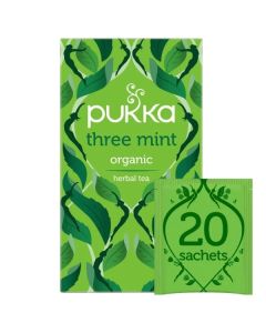 PUKKA THREE MINT TEA BAGS 4 X 20