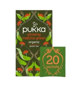 PUKKA GINSENG MATCHA GREEN TEA BAGS 4 X 20