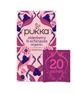 PUKKA ELDERBERRY & ECHINACEA TEA BAGS 4 X 20