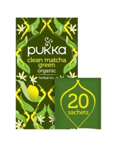 PUKKA CLEAN MATCHA GREEN TEA BAGS 4 X 20