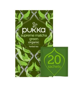 PUKKA SUPREME MATCHA GREEN TEA TEA BAGS 4 X 20