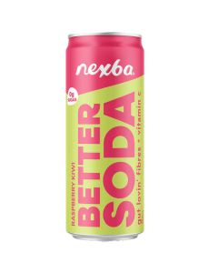NEXBA BETTER SODA RASPBERRY & KIWI CAN 12X330ML