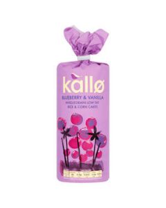 KALLO BLUEBERRY & VANILLA RICE & CORN CAKES 131G X 6