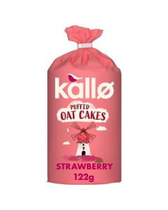 KALLO STRAWBERRY PUFFED RICE CAKES 122G X 6