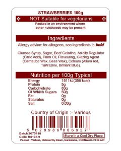 STRAWBERRIES - SWEETS X 100G