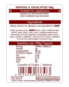 MENTHAL EUCALYPTUS X 100G
