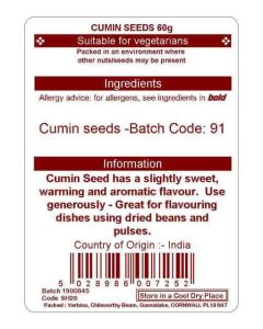 CUMIN SEEDS 60G