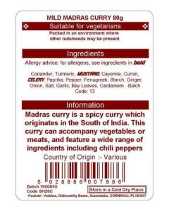 MADRAS MILD CURRY 80G