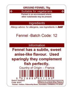 FENNEL GROUND 75G