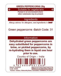GREEN PEPPERCORNS 25G