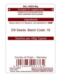 DILL SEEDS 80G