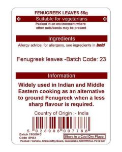 FENUGREEK LEAVES 55G