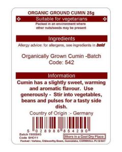 CUMIN GROUND 25G (ORGANIC)