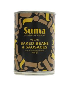 SUMA BAKED BEANS & MEAT-FREE SAUSAGES 1 X 400G