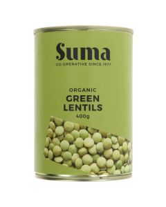 SUMA ORGANIC GREEN LENTILS 12 X 400G