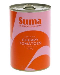 SUMA ORGANIC CHERRY TOMATES 12 X 400G