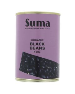 SUMA ORGANIC BLACK BEANS 12 X 400G