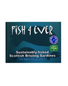 FISH4EVER SCOTTISH BRISLING SARDINES (SPRATS) IN WATER 1 X 105G