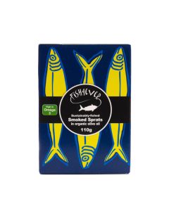 FISH4EVER SMOKED SPRATS IN ORG EV OLIVE OIL 110G X 1