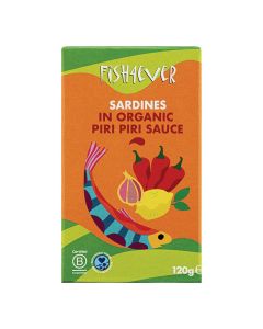 FISH4EVER SARDINES IN ORG PIRI PIRI SAUCE 1 X 120G