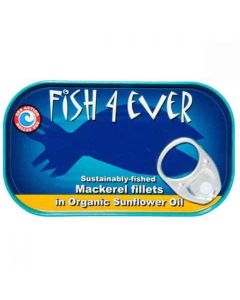 FISH4EVER MACKEREL FILET IN ORG.S/FLW OIL 1 X 125G