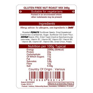 NUT ROAST MIX GLUTEN FREE 340G