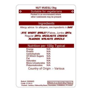 NUT MUESLI 3KG