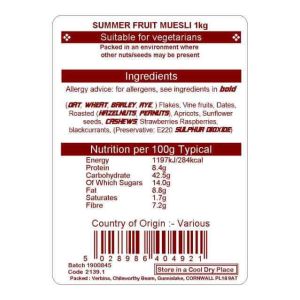 SUMMERFRUITS MUESLI 1KG