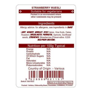STRAWBERRY MUESLI 10KG