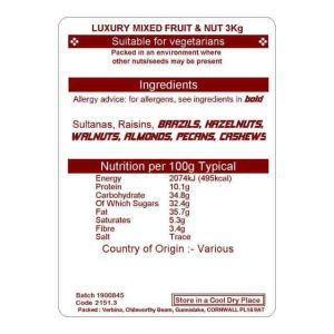 LUXURY MIXED NUTS & FRUIT 3KG